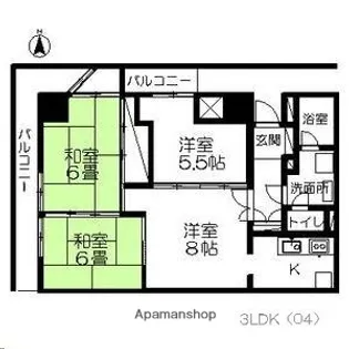 宮城県仙台市青葉区上杉1丁目【マンション】の間取り
