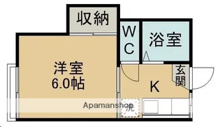 コーポアイリス【206号室】の間取り