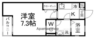 クレフラスト八乙女【101号室】の間取り