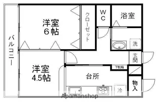 荒巻ハイツA棟【202号室】の間取り