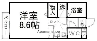 ビューテラス桜ケ丘【202号室】の間取り