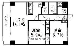 宮城県仙台市青葉区錦町2丁目【マンション】の間取り