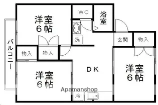 パレーシャル長命D棟【2階】の間取り