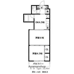 宮城県仙台市若林区連坊小路【マンション】の間取り