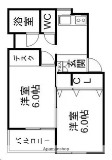 第十一ショーケービル【4階】の間取り