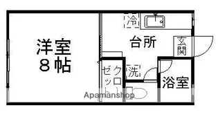ピースフル泉A棟【102号室】の間取り