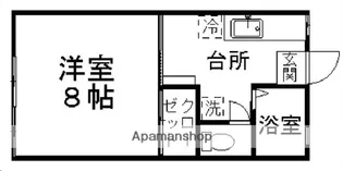 ピースフル泉A棟【1階】の間取り