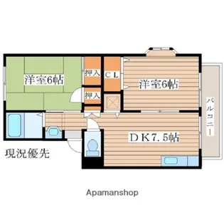 宮城県仙台市青葉区川平2丁目【アパート】の間取り
