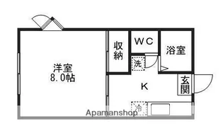 ラセーヌ黒松【101号室】の間取り