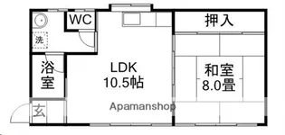 宮城県仙台市泉区七北田字東裏【アパート】の間取り
