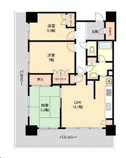 レジディアタワー仙台【9階】の間取り