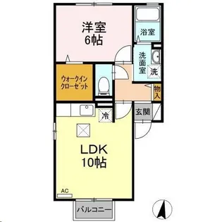 アンビックス利府 伍番館【1階】の間取り