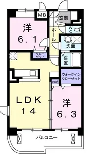 プレッサ泉中央【6階】の間取り