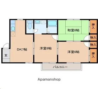 アメニティゾーン郡山【0201号室】の間取り