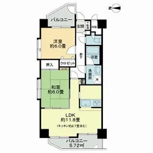 ライオンズマンション泉中央【4階】の間取り