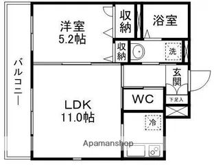 スペラール泉中央【102号室】の間取り