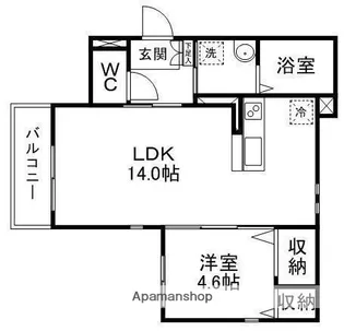 スペラール泉中央【301号室】の間取り