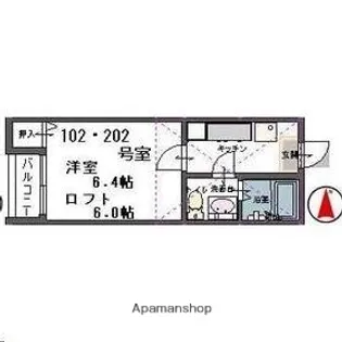 宮城県仙台市青葉区宮町4丁目【アパート】の間取り