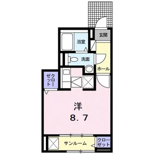 コンフォールつかさ B【1階】の間取り
