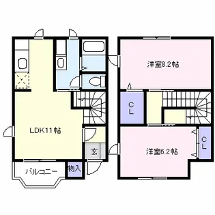 メゾン・ド・ピネエド【1階】の間取り