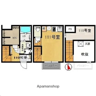宮城県仙台市泉区市名坂字町【アパート】の間取り
