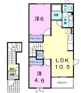 サニーセトル壱号館【2階】の間取り