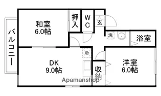 セジュールアントⅢ【1階】の間取り