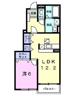 グランメール大善Ⅱ A【1階】の間取り