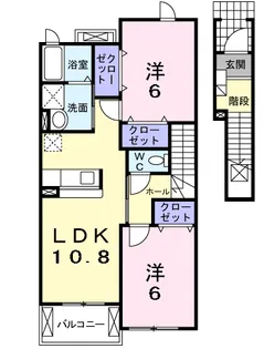 パルシティ愛子【2階】の間取り