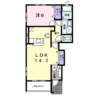 ティアラコート【1階】の間取り