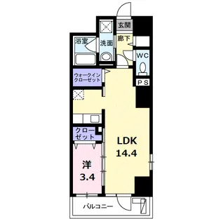 榴ヶ岡YSコート【2階】の間取り