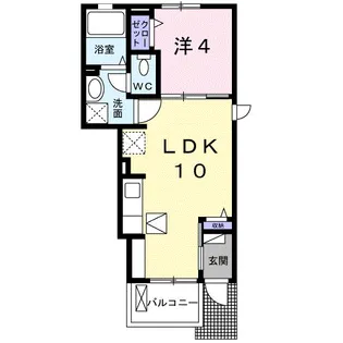 オ・クレール【1階】の間取り