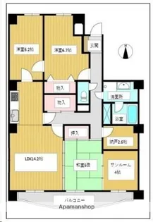 宮城県仙台市泉区八乙女中央4丁目【マンション】の間取り