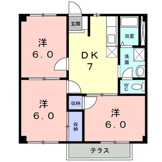 ニューシティノナカⅡ【1階】の間取り