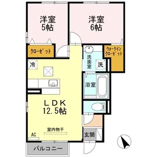 クローバーヒルズ C【1階】の間取り