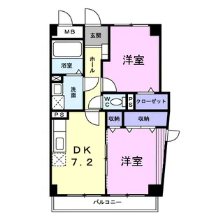 サンハイム宮千代【3階】の間取り