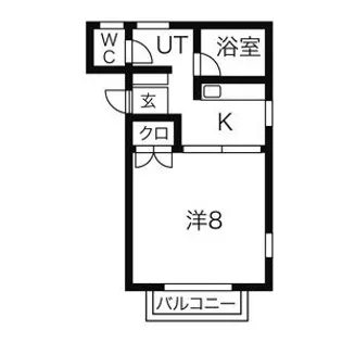 サンライズ中村【1階】の間取り