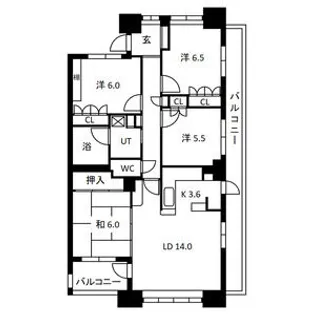ダイアパレス榴岡マインステージ【13階】の間取り