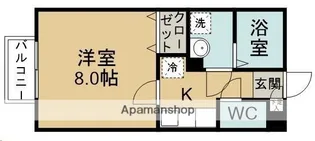 HILL BASE【105号室】の間取り