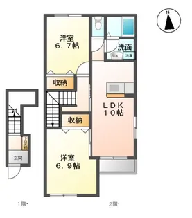 ロイヤルハイツ参番館【203号室】の間取り