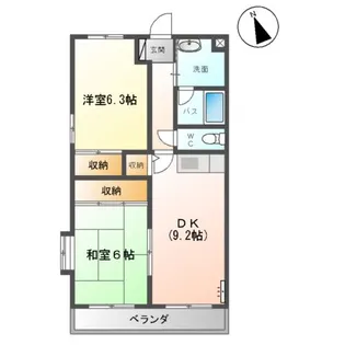 ステイブルシャトー【205号室】の間取り
