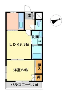 ピュアタウン【00202号室】の間取り