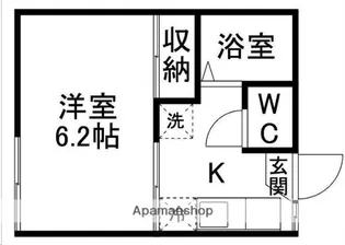 アネックス30(家具家電付)【201号室】の間取り