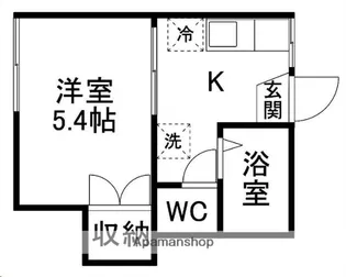 アネックス30(家具家電付)【206号室】の間取り