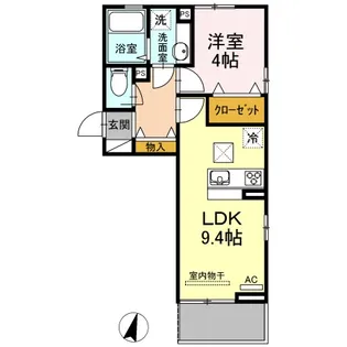 ボヌール F【1階】の間取り