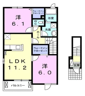 クラールⅡ【2階】の間取り
