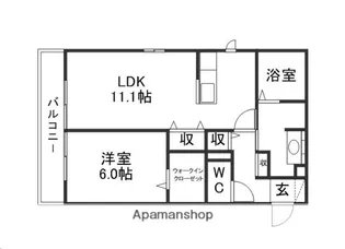 ADONIS三百人町【1階】の間取り