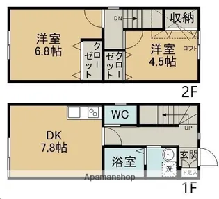 ラボーナ堂林【105号室】の間取り