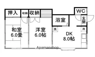 コーポ平成【102号室】の間取り