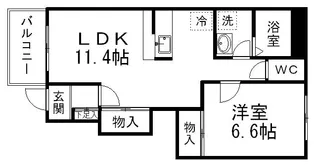 ラトゥール【106号室】の間取り